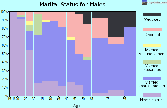 Zip code 98390 marital status for males
