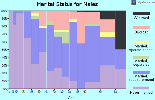Zip code 98392 marital status for males