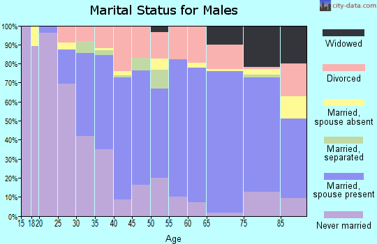 Zip code 98406 marital status for males