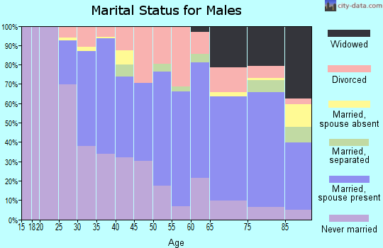 Zip code 98408 marital status for males