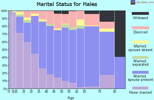 Zip code 98445 marital status for males
