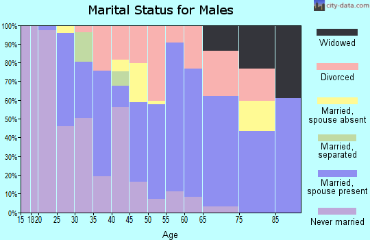 Zip code 98465 marital status for males