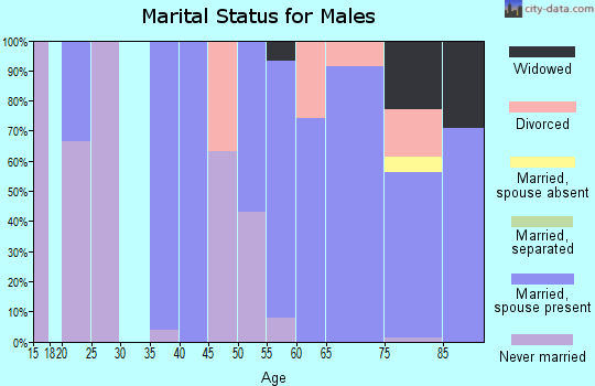 Zip code 98569 marital status for males