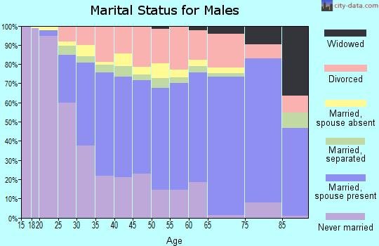 Zip code 98584 marital status for males
