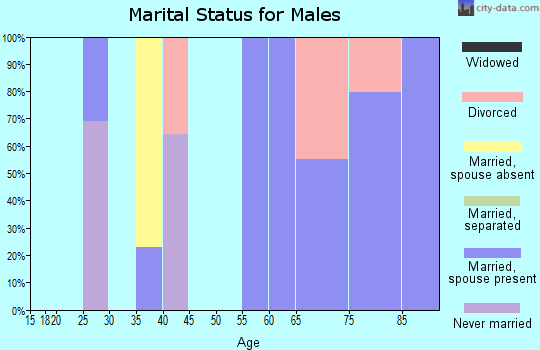 Zip code 98585 marital status for males