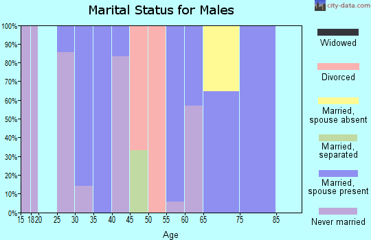 Zip code 98590 marital status for males