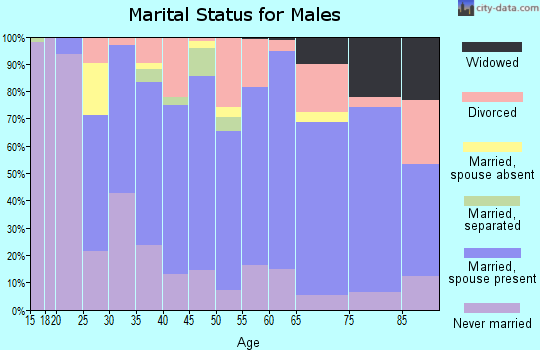 Zip code 98597 marital status for males