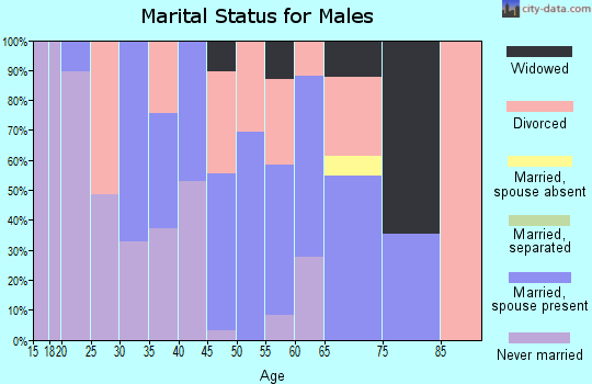 Zip code 98610 marital status for males