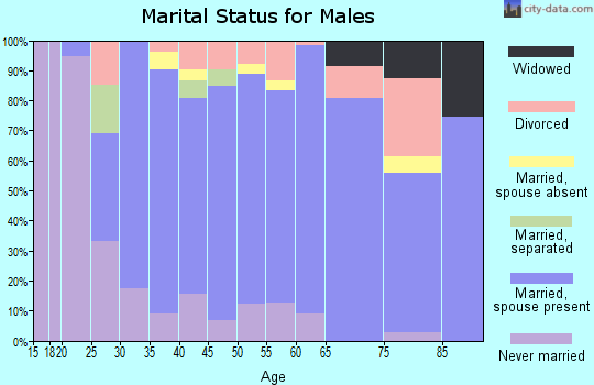 Zip code 98611 marital status for males