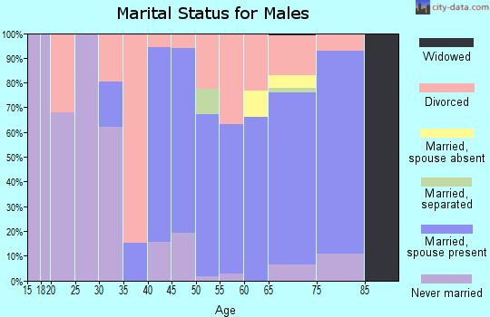 Zip code 98612 marital status for males