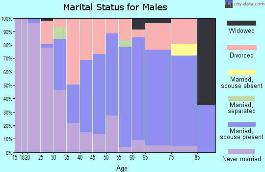 Zip code 98620 marital status for males