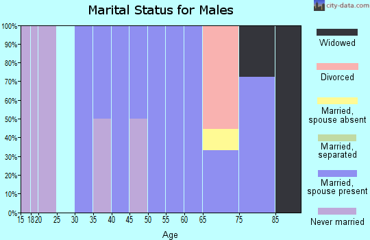 Zip code 98628 marital status for males