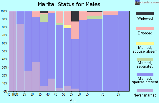 Zip code 98629 marital status for males