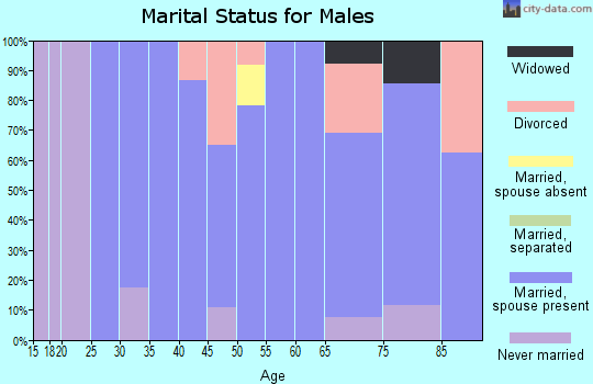 Zip code 98638 marital status for males