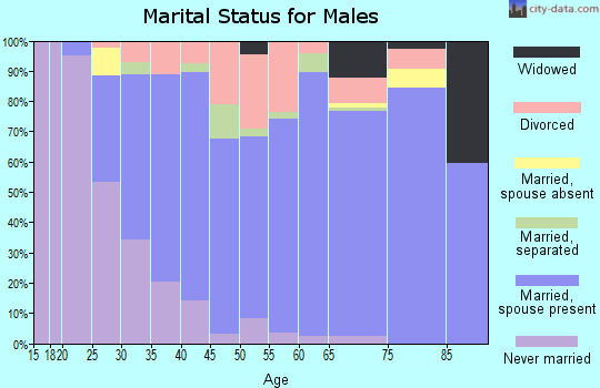 Zip code 98686 marital status for males