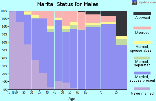 Zip code 98802 marital status for males