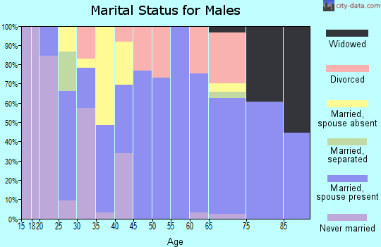 Zip code 98812 marital status for males