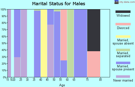 Zip code 98829 marital status for males