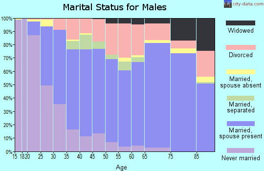 Zip code 98837 marital status for males