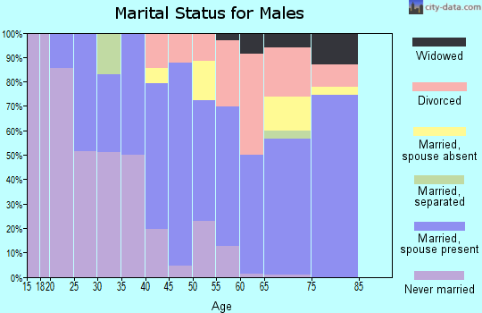 Zip code 98844 marital status for males