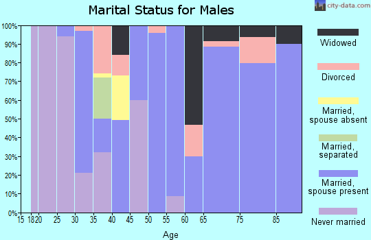 Zip code 98849 marital status for males