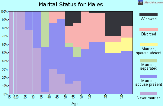 Zip code 98851 marital status for males