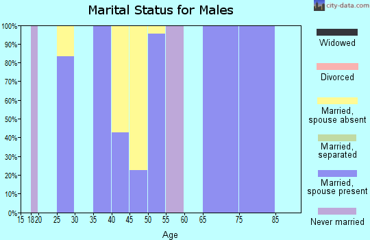 Zip code 98923 marital status for males