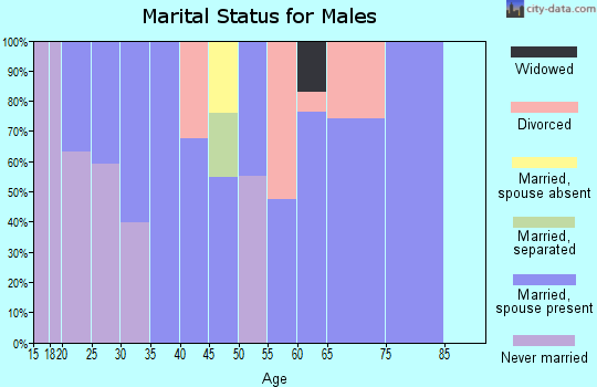 Zip code 98934 marital status for males