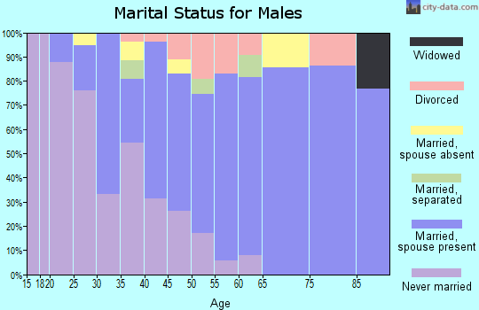 Zip code 98935 marital status for males