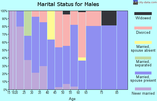 Zip code 98947 marital status for males