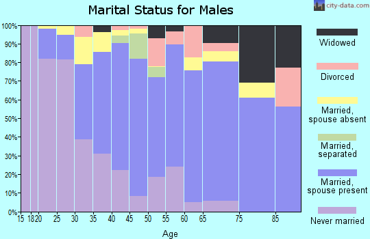 Zip code 98948 marital status for males