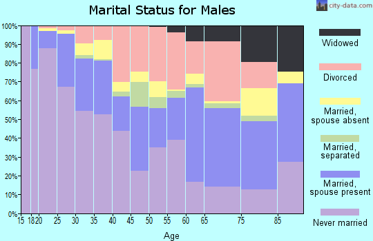 Zip code 99501 marital status for males