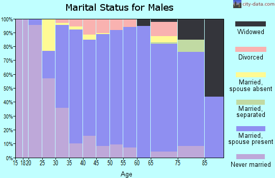 Zip code 99516 marital status for males