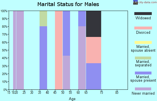 Zip code 99832 marital status for males