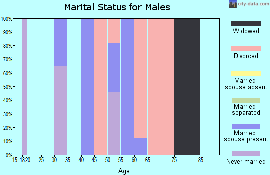 Zip code 99918 marital status for males