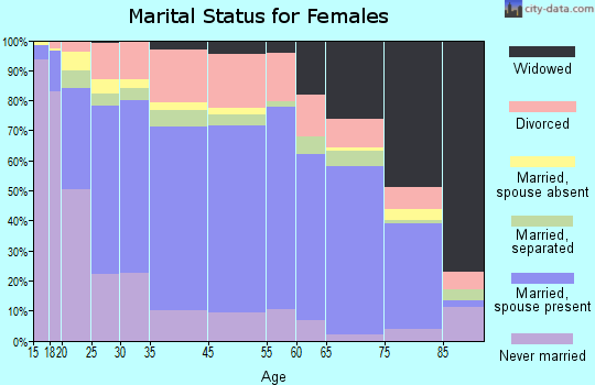 Zip code 00667 marital status for females