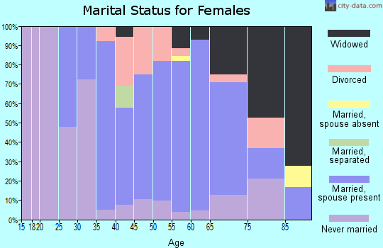 Zip code 01011 marital status for females