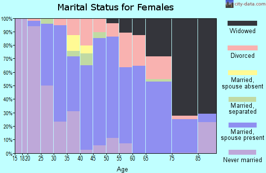 Zip code 01030 marital status for females