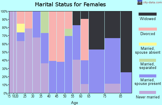 Zip code 01080 marital status for females
