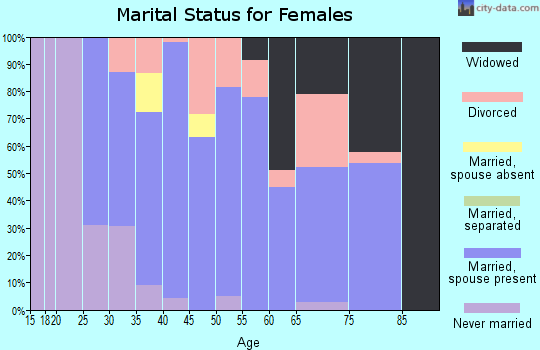 Zip code 01237 marital status for females