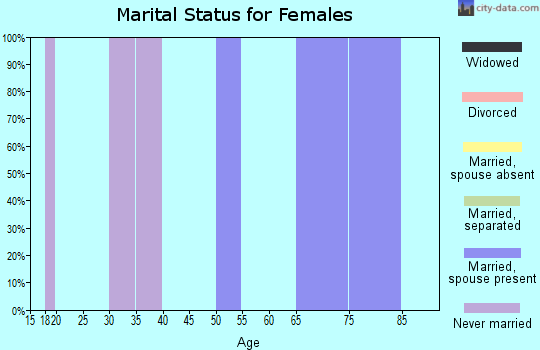 Zip code 01242 marital status for females