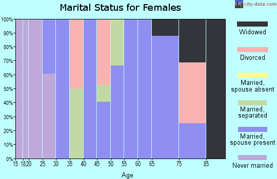 Zip code 01253 marital status for females