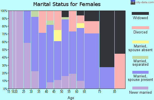 Zip code 01255 marital status for females