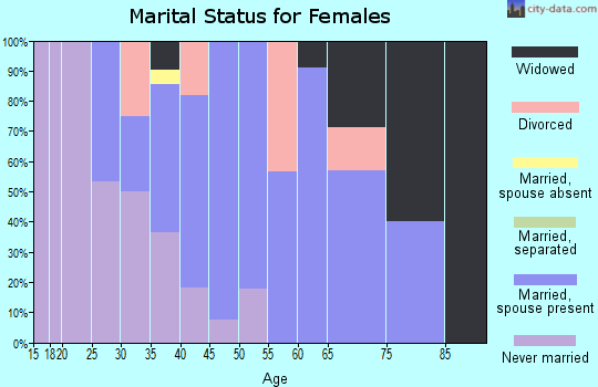 Zip code 01256 marital status for females