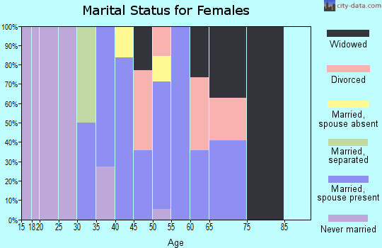 Zip code 01474 marital status for females
