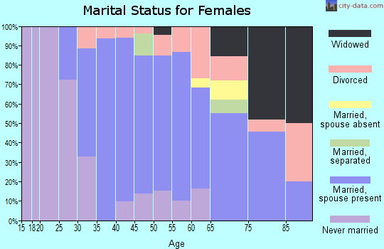 Zip code 01503 marital status for females
