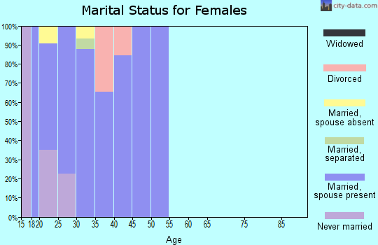 Zip code 01731 marital status for females