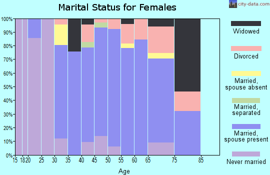 Zip code 01740 marital status for females