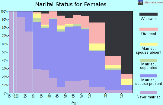 Zip code 01904 marital status for females