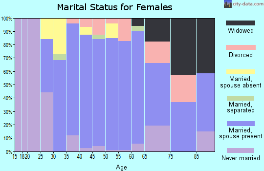 Zip code 01949 marital status for females
